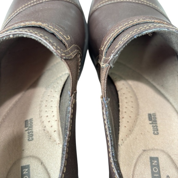 Clarks Cheyn Madi Brown Leather Loafer Size 8.5 M Slip On Womens Comfort Shoes - Picture 7 of 11